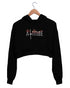 Quirkipedia ALTITUDE Black TRAVEL Womens Crop Hoodies